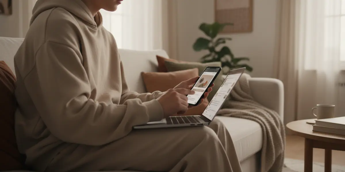 従来の検索結果閲覧とAIチャット・動画検索への移行を比較したイメージ