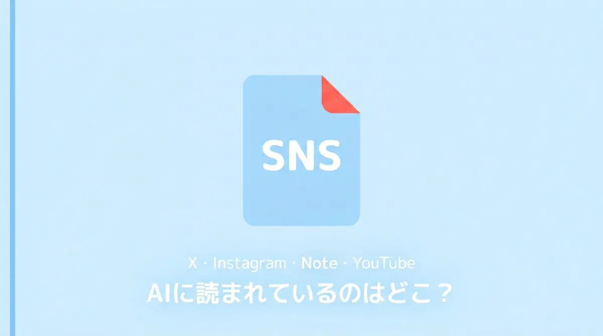 X・Instagram・Note・YouTubeのHTMLソースを比較。AIクローラーに投稿内容が届いているプラットフォームと届いていないプラットフォームの違いを解説
