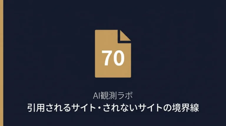 AIに引用されるサイト・されないサイトの境界線——10の実験でわかったことのサムネイル画像